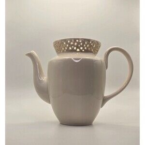 I. GODINGER & Co. REGAL Cream Porcelain Coffee Pot Lace Top Design Vintage